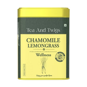 chamomile lemongrass tea blend in eco-friendly packaging – Medhavi Superfoods