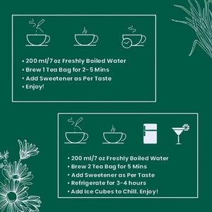 Chamomile Herbal Tea pack from Tea and Twigs – premium, chemical-free, and naturally calming