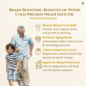 Buy Medhavi SuperFoods Wood Cold Pressed Niger Seed Oil - 100% Pure & Artisanal | Nutrient-Packed Wellness Elixir