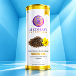 Buy Medhavi SuperFoods Wood Cold Pressed Niger Seed Oil - 100% Pure & Artisanal | Nutrient-Packed Wellness Elixir