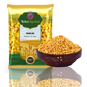 Buy Medhavi SuperFoods Premium Organic Chana Dal (500gm) – 100% Pure, Unpolished & Nutrient-Rich