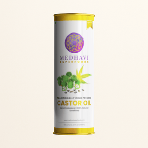 Medhavi SuperFoods Wood Cold Pressed Castor Oil - 100% Pure & Chemical-Free | Nourishment for Hair, Skin & Health