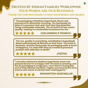 Medhavi SuperFoods Wood Cold Pressed Castor Oil - 100% Pure & Chemical-Free | Nourishment for Hair, Skin & Health
