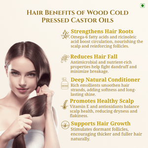 Medhavi SuperFoods Wood Cold Pressed Castor Oil - 100% Pure & Chemical-Free | Nourishment for Hair, Skin & Health
