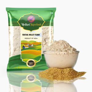 Buy Medhavi Superfoods Premium Foxtail Millet Flour (500gm) - 100% Organic, Gluten-Free & Rich in Nutrients | Ideal for Healthy Cooking & Baking