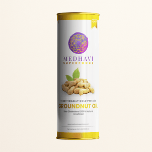 Buy Medhavi SuperFoods Cold Pressed Groundnut Oil - 100% Pure & Chemical-Free | Natural Goodness for Cooking & Health