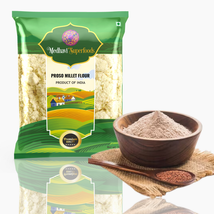 Buy Medhavi SuperFoods Premium Proso Millet Flour (1kg) - 100% Organic, Gluten-Free, & High-Protein | For Health, Weight Loss, and Baking