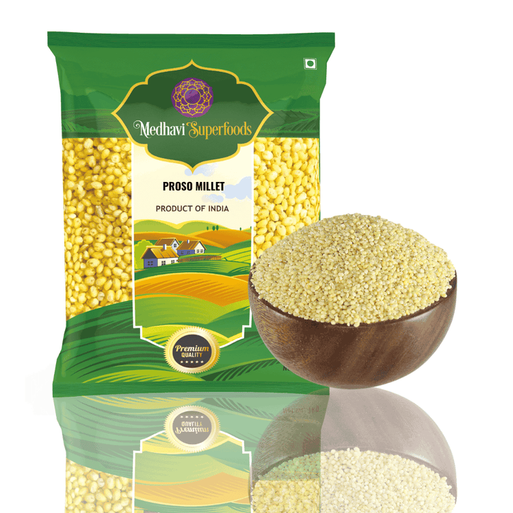 Buy Medhavi SuperFoods Proso Millet – 100% Organic & Gluten-Free | Perfect for Weight Loss & Balanced Nutrition