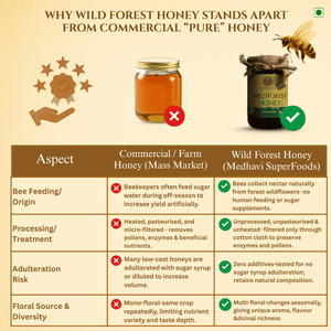 Medhavi SuperFoods Jungle Harvest Honey: Unleash Nature's Sweet Symphony