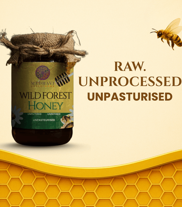 Medhavi SuperFoods Jungle Harvest Honey: Unleash Nature's Sweet Symphony