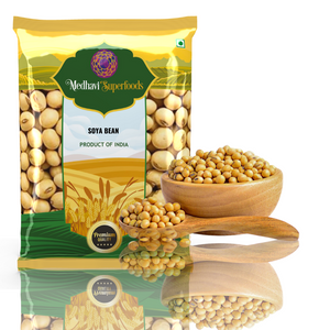 Buy Medhavi Superfoods Premium Soya Beans (500gm) - 100% Organic & Chemical-Free | High-Quality Protein Source for Health, Cooking & Wellness